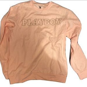 pink playboy crewnecks